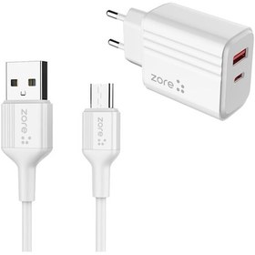 Resim Teknocep Play Serisi Pl06 Type-c 2in1 Seyahat Şarj Aleti 20w - Beyaz Beyaz 