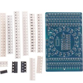 Resim Dgspirit Smd Dönen LED Smd Bileşenleri Lehimleme Uygulama Panosu Kiti Diy Modülü (Yurt Dışından) 