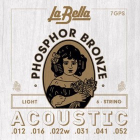 Resim La Bella 7GPS Phospor Bronze Akustik Gitar Teli (0.12 - 0.52) 