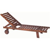 Resim Motoryagmarket Casablanca Kademeli Ahşap Şezlong Tekerlekli -Deniz Güneş Keyfi- 