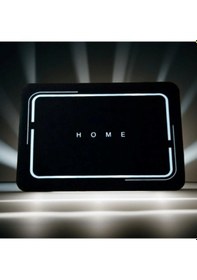 Resim Sihirli Su Emici Banyo Paspası Kaymaz Tabanlı Abdest Paspası Siyah 40x60cm 