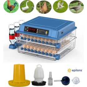 Resim 120 Yumurta Kapasiteli Tam Otomatik Kuluçka Makinesi - Civciv, Kaz, Hindi Ve Ördek Yetiştiriciliği Epo-w120 Yedek Motorlu 