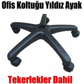 Resim Yıldız Ayak Ofis Sandalyesi Ayağı + 5 Tekerlek 6059 