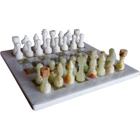 Resim El Yapımı Doğal Taş Satranç Takımı – Özel Hediye Seçeneği 