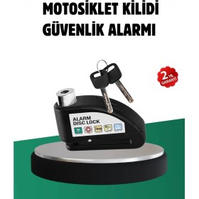 Resim MiraLive Titreşim Sensörlü Alarm Disk Kilidi Motosiklet Scooter Bisiklet 