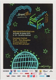 Resim Fransız Filmleri Festivali 2015 Kartpostal. 