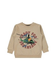 Resim Civil Boys Erkek Çocuk Sweatshirt 2-5 Yaş Taş Rengi 19407408524w1 