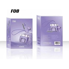 Resim Marsilyan Karler Bass F08 Dijital Şarj Göstergeli Tws Bluetooth Kulaklık - Mor 