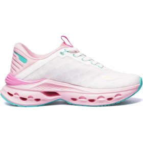 Resim Hummel Beyaz-Pembe Fileli Esnek Kadın Spor Ayakkabı 900682 Hml Horizon 