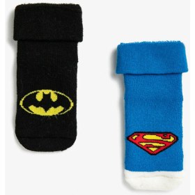 Resim Koton Süperman Batman Baskılı Erkek Bebek Çorap Set 