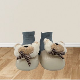 Resim Hamiki Sevimli Ayı Figürlü Kışlık Babet Panduf Ev Botu Ev Ayakkabısı Kreş Ayakkabısı 