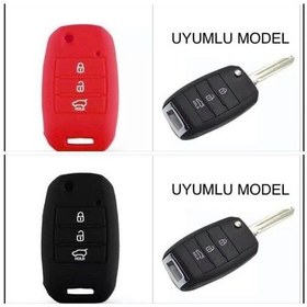 Resim 2 Adet Rio Ceed Cerato Sportage Silikon Anahtar Koruma Kılıfı Kır 