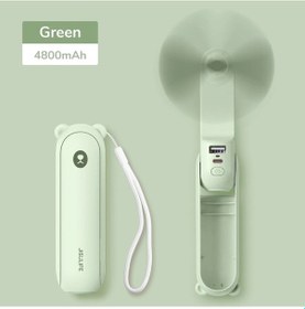 Resim Mini El Tipi Vantilatör, Taşınabilir Sessiz Küçük Vantilatör 4500mah Yeşil F8x, Çin 