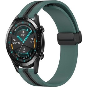 Resim Sones Huawei Watch Gt2 42mm 20mm Katlanır Manyetik Toka Silikon Saat Kordonu 