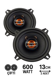 Resim SUNASK Sn-1397 Çifti 600 Watt 13 Cm Araba Oto Hoparlör Yüksek Ses Kalitesi Kutu Içeriği 2 Adet 