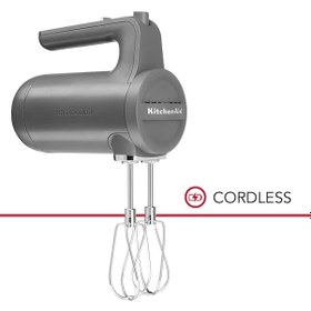 Resim Cordless Şarjlı El Mikseri 7 Hız Charcoal Grey 5Khmb732Edg KitchenAid