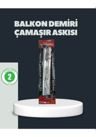 Resim Balkon Demiri Çamaşır Askısı Kare Demirlere Uygun Dayanıklı Tasarım Renkli 