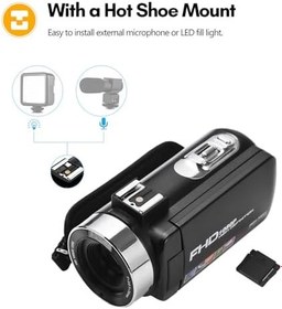 Resim Mikrofon ile mini dv dijital video kamera hd dijital video kamera el dijital video kamera FHD 1080P Dijital Video Kamera DV Kaydedici 30MP 18X Dijital Zoom 3.0 inç Ekran Destekler 