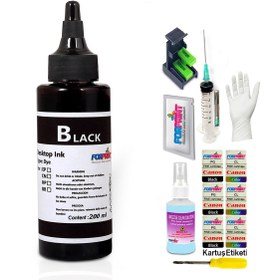 Resim FORPRİNT Canon Pixma MG3550, MG3600 Yazıcı Uyumlu Forprint Dolum Seti 200ml Siyah 