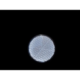Resim opersan YUVARLAK VİDALI BEYAZ KEDİ GÖZÜ (Ø 8 CM) REFLEKTÖR (TEKLİ) ARKASI SİYAH 