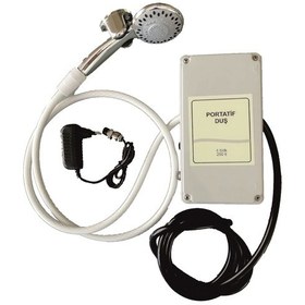 Resim 12V Adaptörlü Portatif Duş Seti Beyaz 