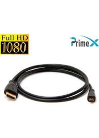 Resim PrimeX Plus PX-1121 Micro HDMI To HDMI 1080P Fullhd Kablo - 1.5m 