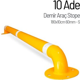Resim İleri Trafik 10'lu Demir Araç Stoperi Seti 180x10cm 60mm 
