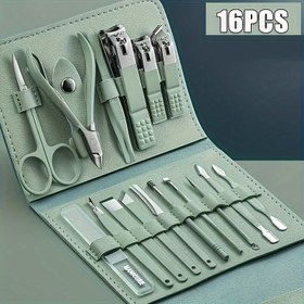 Resim Tırnak Makası Manikür Seti, Taşınabilir Seyahat Kılıfı, Tırnak Kenarı Makası ve Kesici Set, Profesyonel Tırnak Makası Pedikür Seti, Seyahat için Güzellik Seti 