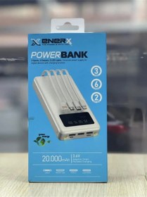 Resim Enerx Enr-p20dc 20000 Mah 2.1 Amper Dahili Kablolu Powerbank Siyah 4741 Altın - Dore 
