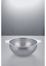 Resim Oms Collection Perla Ayaklı %100 Paslanmaz Çelik İnce Delikli Süzgeç 7504 - 22 Cm - Gümüş 