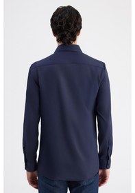 Resim Twn Slim Fit Lacivert Düz Travel Gömlek 6ef02ad10288m Çok Renkli 