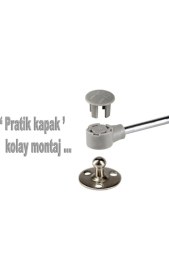 Resim Dmk Dolap Amortisörü Beyaz Gazlı Piston Kapak Hidroliği 27 cm 80N (4 adet) 
