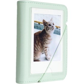 Resim Fujifilm Instax mini 12 Yeşil Fotoğraf Makinesi-10'lu Film-Kıskaçlı Stand-Mini Albüm ve Silikon Kılıf Seti 