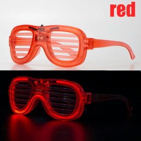 Resim Kırmızı Led Işıklı Parti Gözlüğü - Neon 3 Modlu 