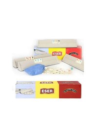 Resim Eser Plastik Okey Takımı - Klasik 4'lü Istaka Seti - Taş Saklama Torbalı 