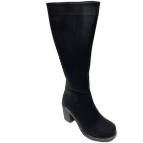 Resim Leona 2503-21 Deri Trend Fashion Kadın Çizme Siyah 