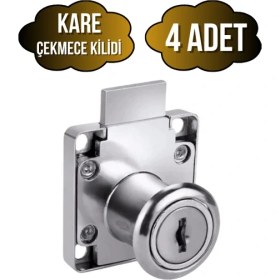 Resim Kare Çekmece Kilidi Anahtarlı Dolap Mobilya Kilidi(Kare) 