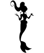 Resim Deniz Kızı Duşa Kabin Duvar Dekor Sticker 20 X 44 Cm 