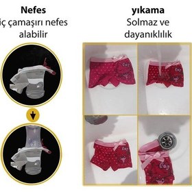 Resim Kız Çocuk Desenli Boxer 5'li Çok Renkli 