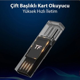 Resim ALLY Type-c Usb C Micro TF Kart Okuyucu - Telefon Tablet Pc-Lapt 