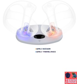 Resim Beboncool TP5-3505 LED Işıklı Playstation Vr2 Ps Vr2 Gamepad Joystick Manyetik Şarj Standı 