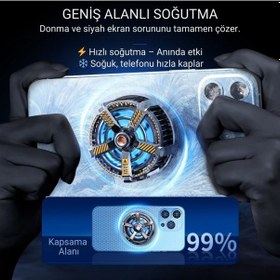 Resim Polham Profesyonel 7000rpm Turbo Buz Tipi Manyetik Telefon Soğutucu Magsafe Uyumlu, Rbg Led Işıklı 