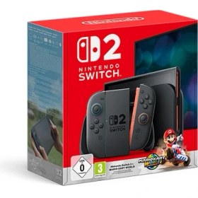 Resim Nintendo Switch 2 Mario Kart Bundle Oyun Konsolu Kırmızı - Mavi 256 GB Geniş Depolama Özelliği 