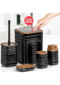 Resim Lun-02 Luna 5 Lı Banyo Setı Ahsap Sıyah Siyah 
