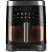 Resim Karaca Gourmet Xxxl Smart Screen Inox Cam Hazneli Airfryer 
