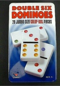 Resim Cardinal Double Six Dominoes Jumbo 28 Domino Taşı Set Usa 