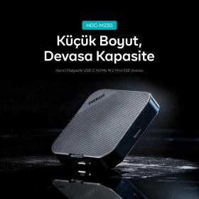 Resim Everest HDC-M230 Harici Magsafe USB-C NVMe M.2 Mini SSD Kutusu 