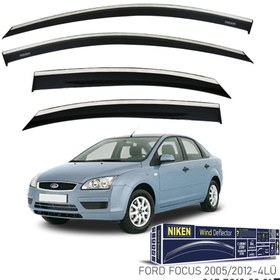 Resim Niken Ford Uyumlu Focus 2005-2012 Model Kromlu Cam Rüzgarlığı 4Lü Parça 