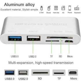 Resim Streak 5in 1 Bilgisayar Telefon Sd Kart Okuyucu Type-c Usb 3.0 Micro Otg 