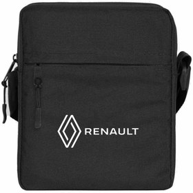 Resim Renault New Logo Text Omuz Çantası - Siyah 